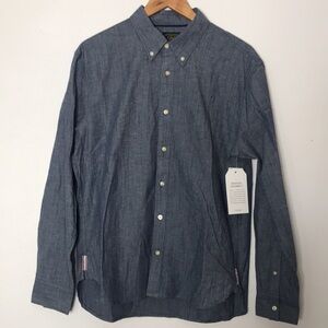 Jachs Heritage Chambray Shirt, buttons, long sleeves, indigo size Medium
